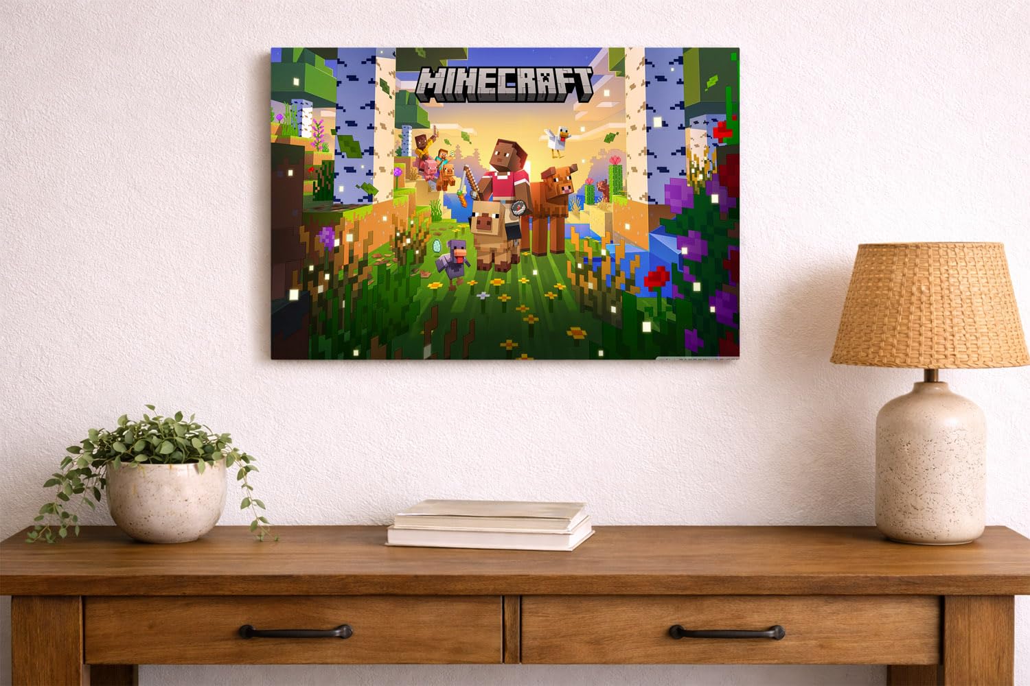 DesignSkinz Wall Art | Matte Printed Sunboard | Home Decor for Living Room, Bedroom, Office, Study, Shelf (14x11 inch) - Minecraft Spring To Life-image-26