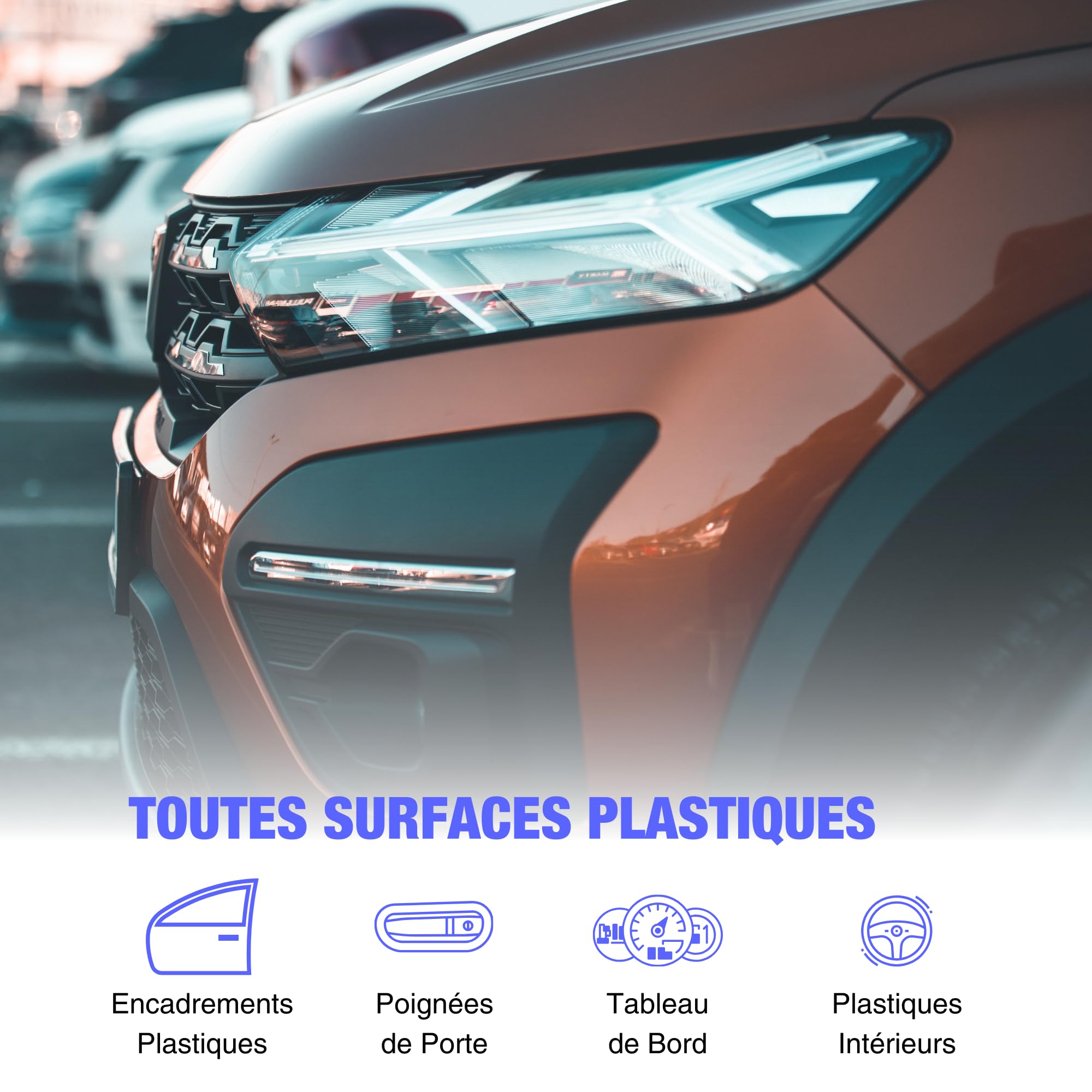 ProTechMC | Kit Complet Rénovateur Plastiques Ternes pour Voiture | Restauration Plastiques Intérieurs & Extérieurs | Éclat et Brillance d'Origine Assurés | Made In France | 50 ml
