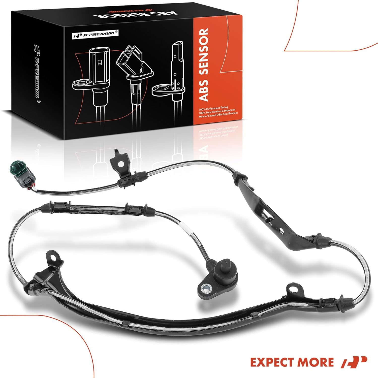 A-Premium ABS Wheel Speed Sensor Compatible with Honda Models - Odyssey 2002 2003 2004 - Rear Right Passenger Side