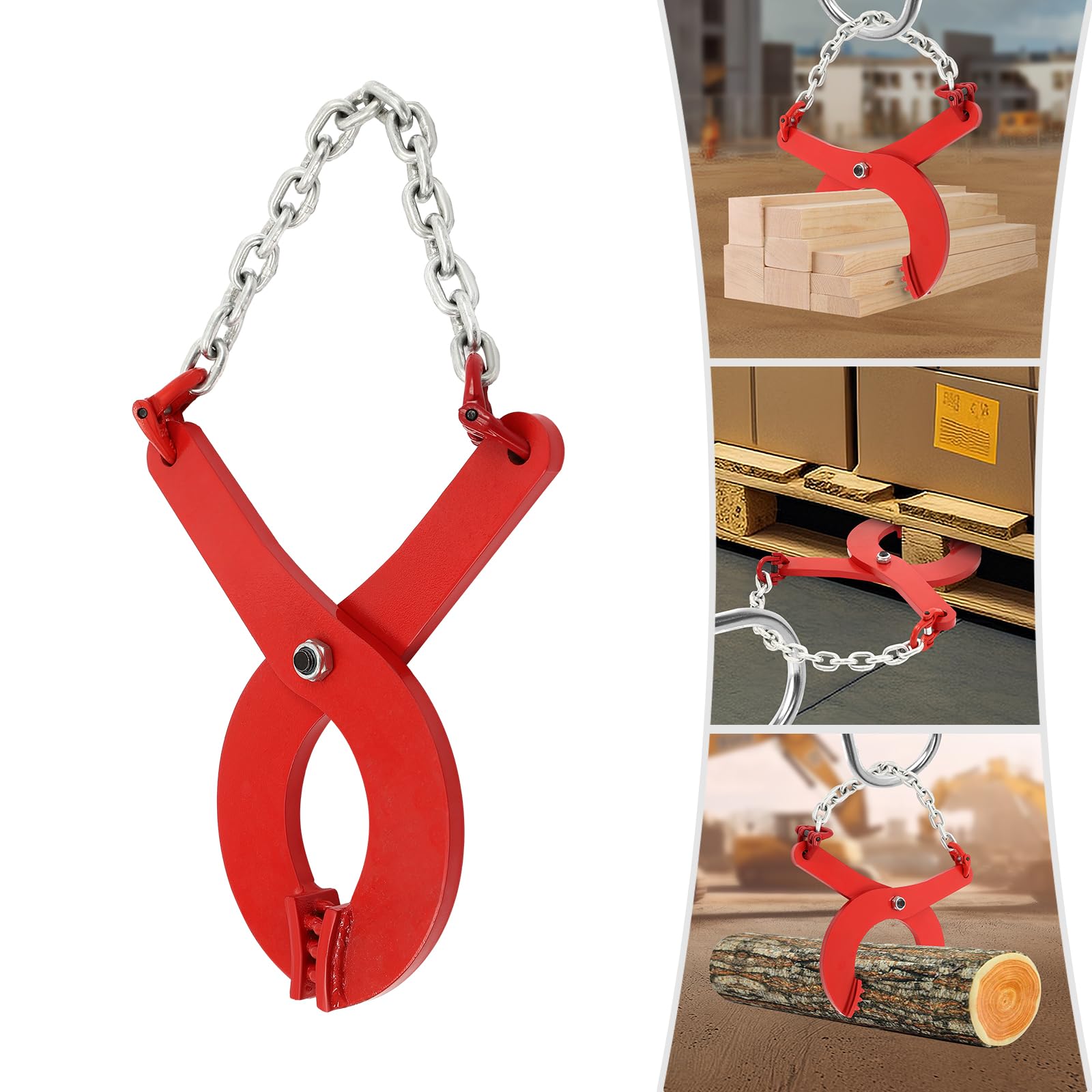 Alicates para bordillos, alicates de piedra, alicates de desfase, alicates de desplazamiento, alicate para bordillos, alicates universales para levantar madera, placas de madera, color rojo