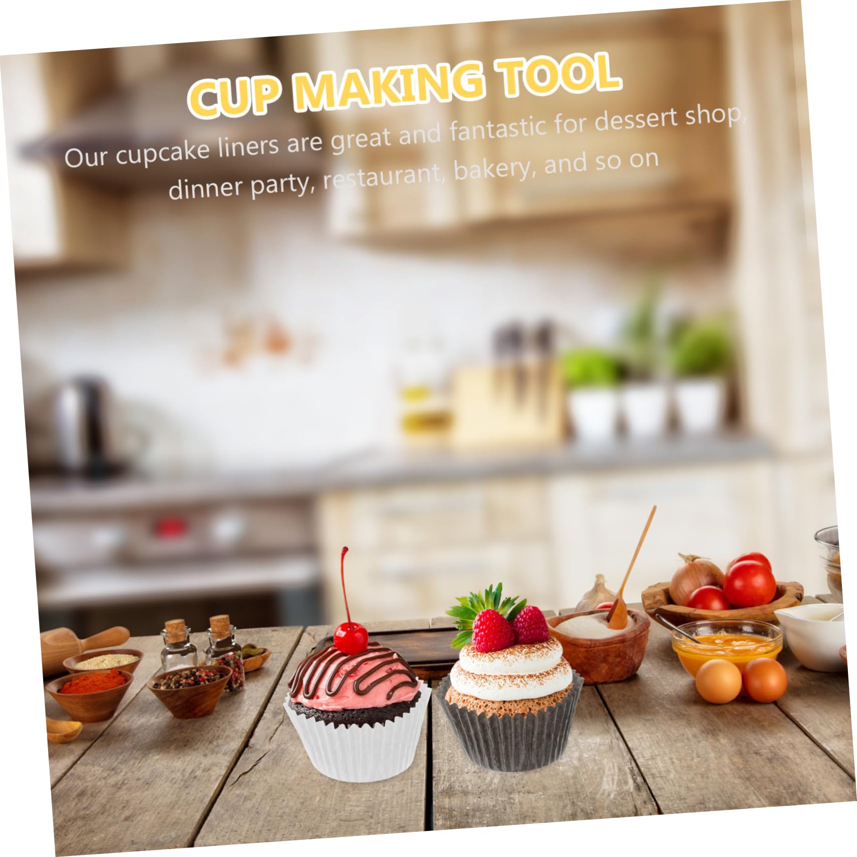 Caissettes à Cupcakes et Muffins en Papier Ingraissable Grandes Tailles, Lot 1000 Pièces Blanc et Café, Moules à Mini-muffins Résistants, Usage Pâtisserie, Fêtes et Anniversaires