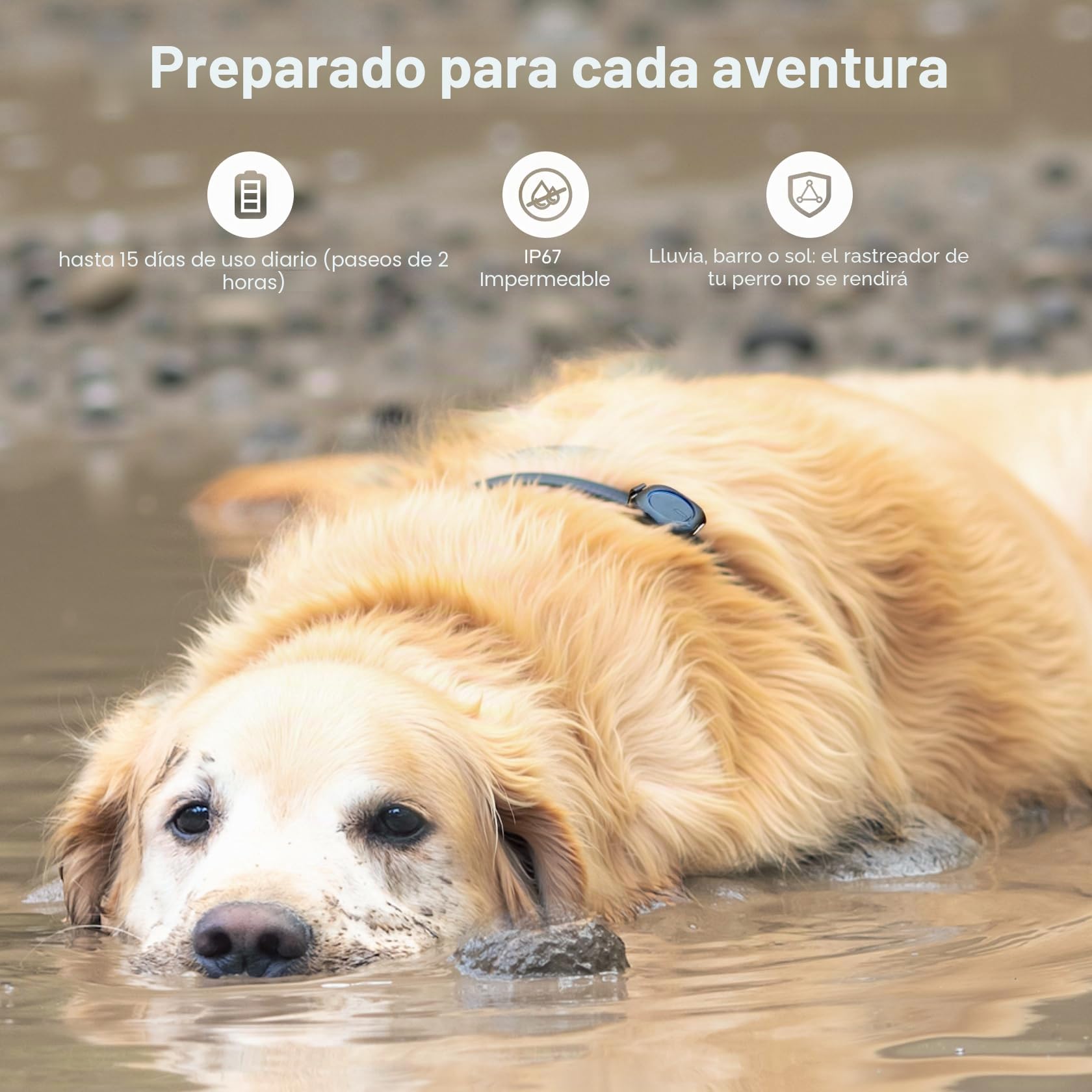 Aorkuler Rastreador GPS para perros al aire libre para zonas sin señal, localizador de mascotas al aire libre, seguimiento en tiempo real para senderismo, caminar, camping, funciona en áreas remotas