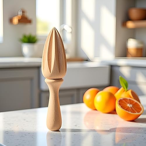 Miniatura 6 de Exprimidor de cítricos de madera  Escariador manual de mano de limónnaranja  Herramienta exprimidora de frutas portátil para el hogar, cafetería y