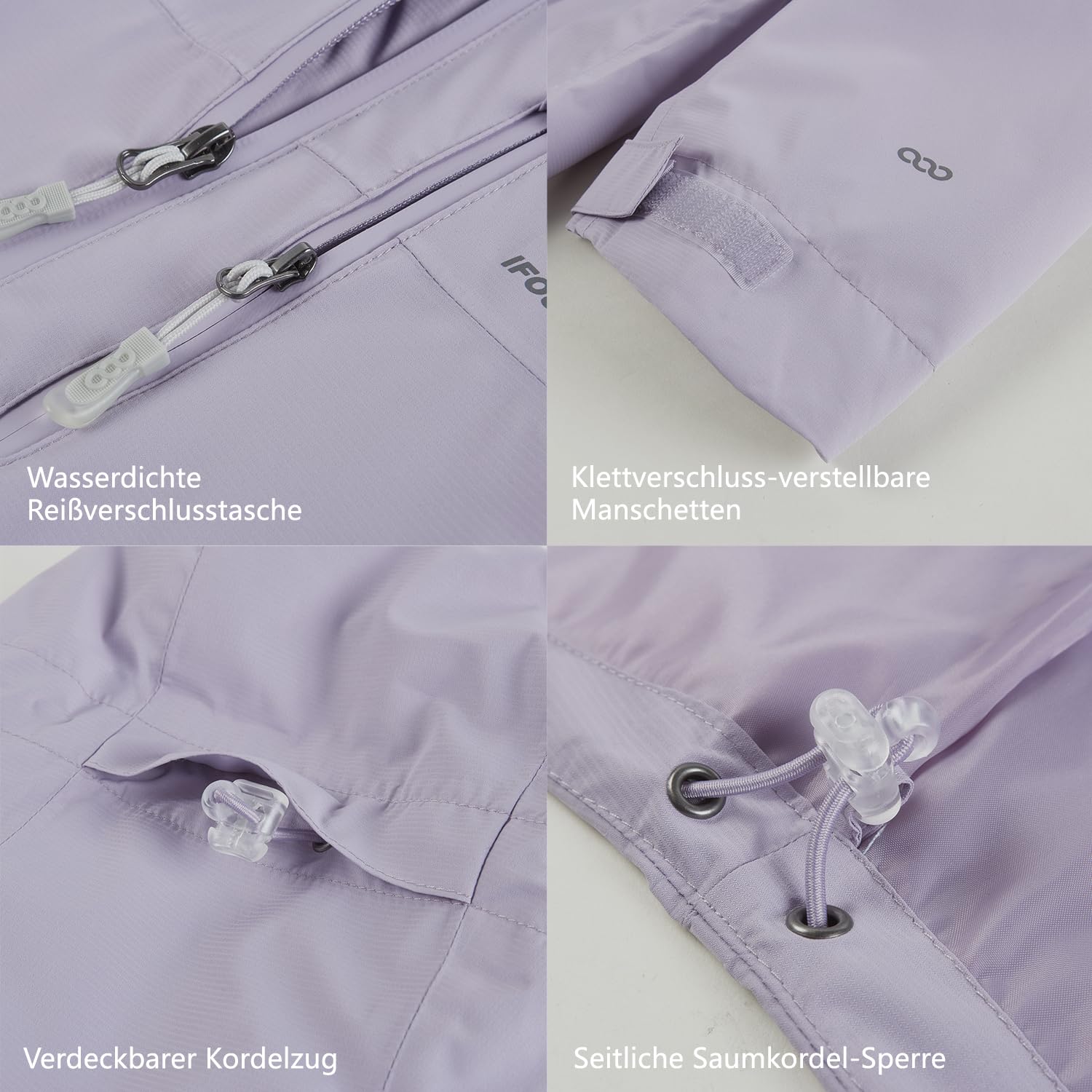 Ensemble imperméable et veste de pluie pliable pour chien (violet, longueur du dos du chien 55 cm, taille XL)