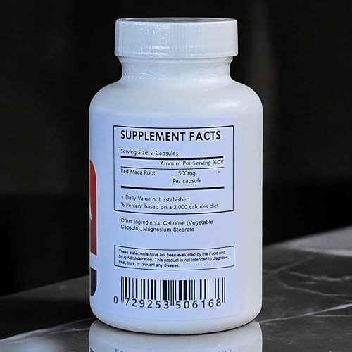 Miniatura 2 de Cápsulas de raíz de maca roja - Orgánicas - 60