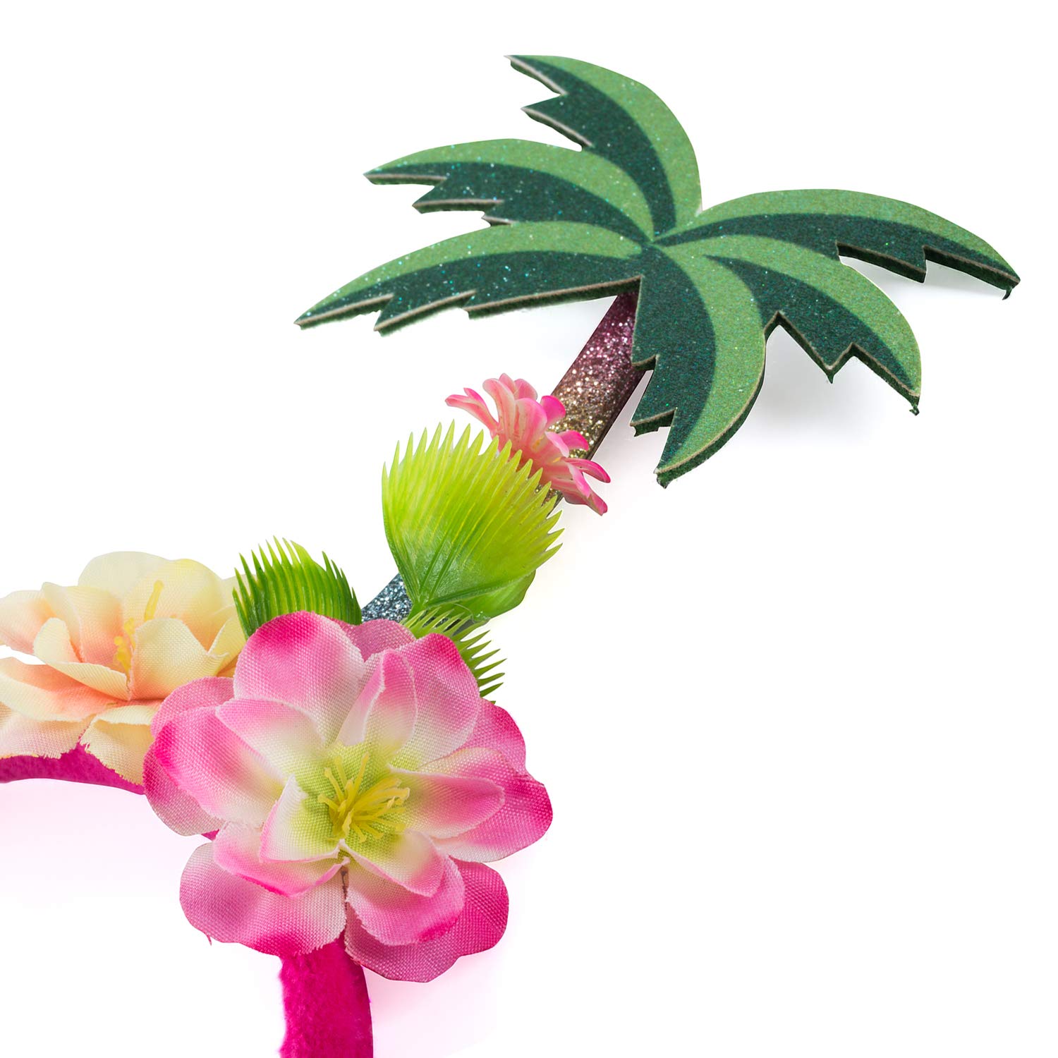 Tigerdoe Tropical Headbands - Flamingo Head Boppers - Luau Party Headbands - Palm Tree Headbands - 2 Pc : Clothing, Shoes & Jewelry