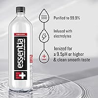 Vista 9 de Essentia - Agua embotellada de 1 L; 99,9% pura, infundida con electrolitos para un sabor suave, pH 9,5 o superior; agua alcalina ionizada