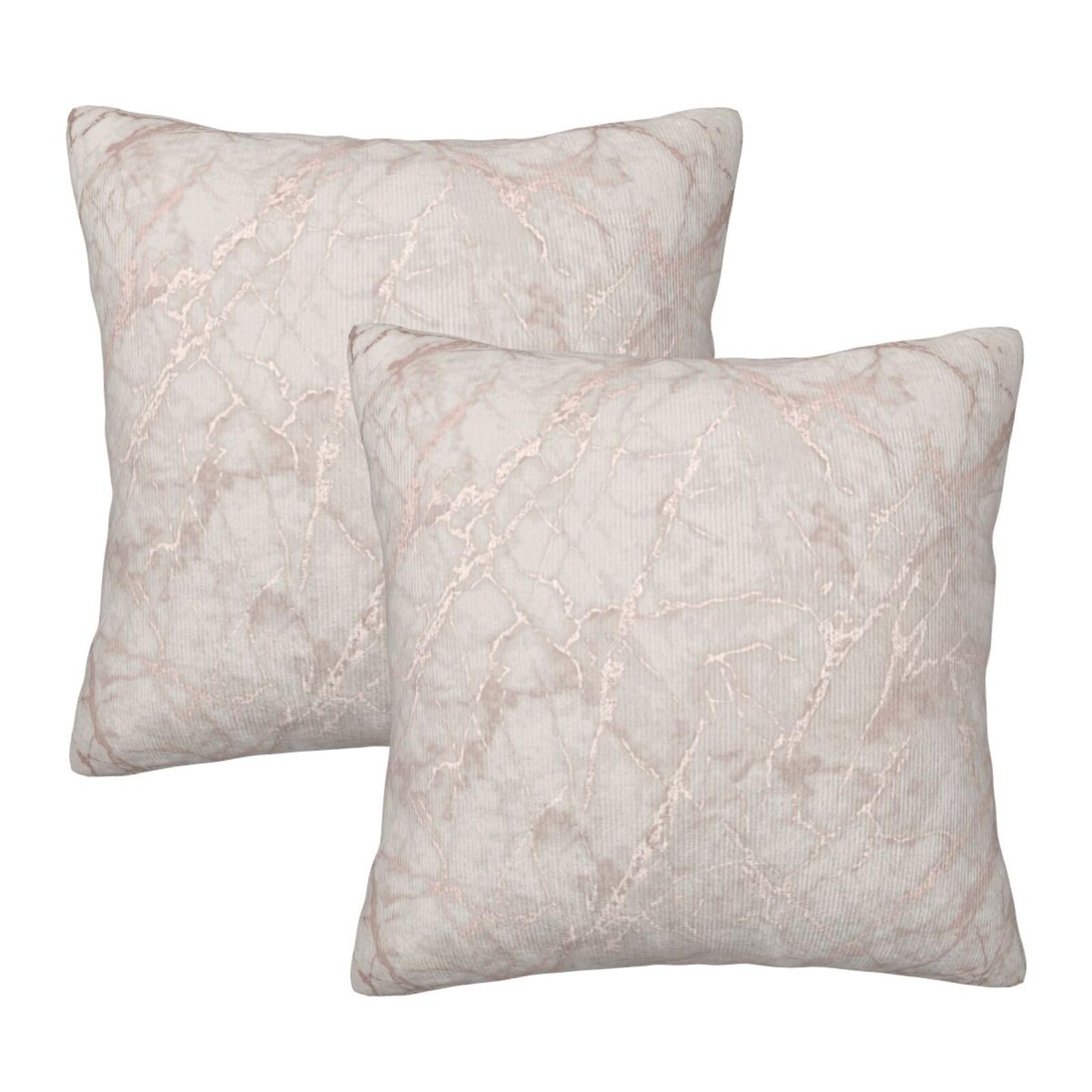 Taies d'oreiller marbre or rose 2 pièces pour lit moderne