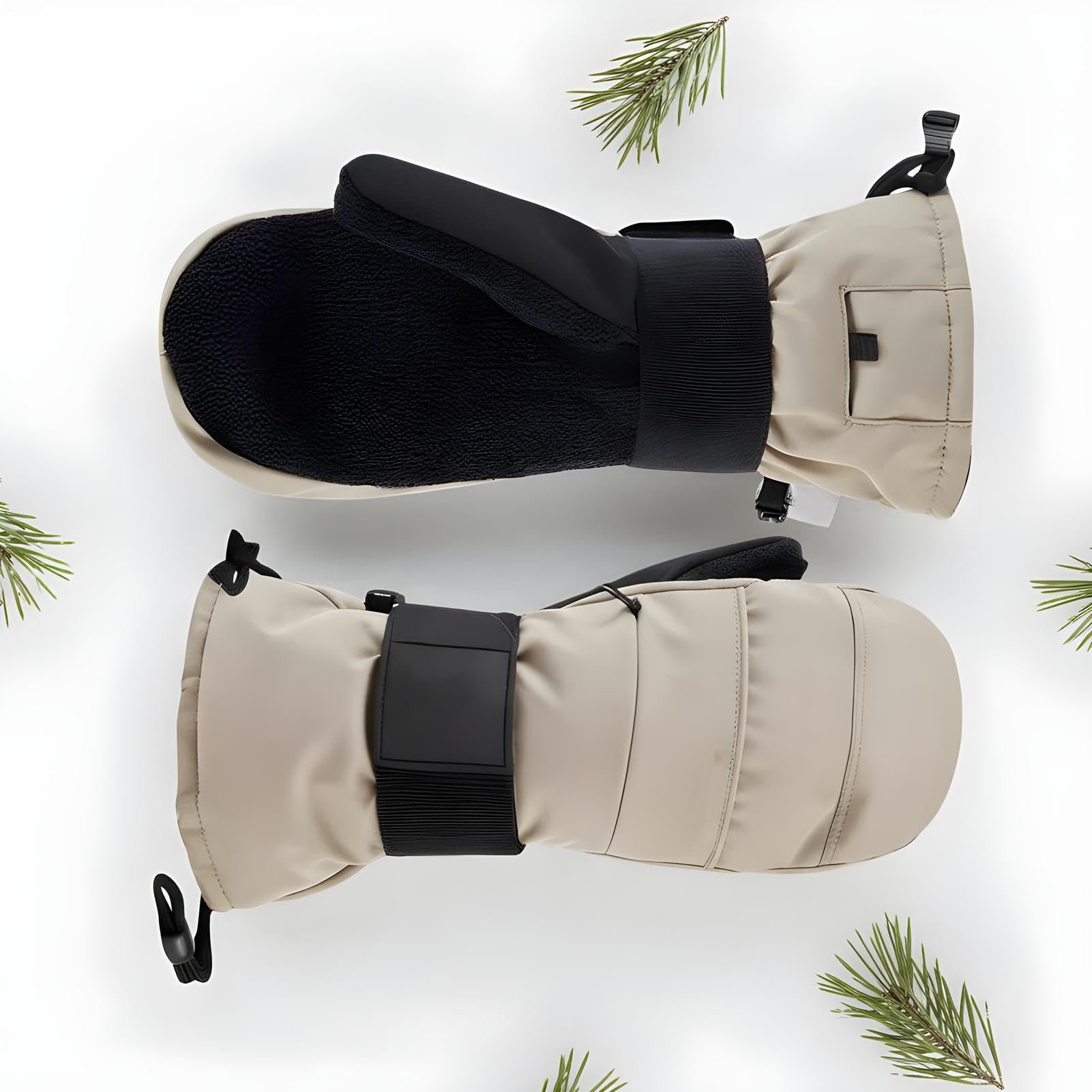 Gants d'hiver, moufles tactiles | avec protège-poignet doublés en polaire, gants d'équitation pour homme, moto, ski, neige, cyclisme, snowboard