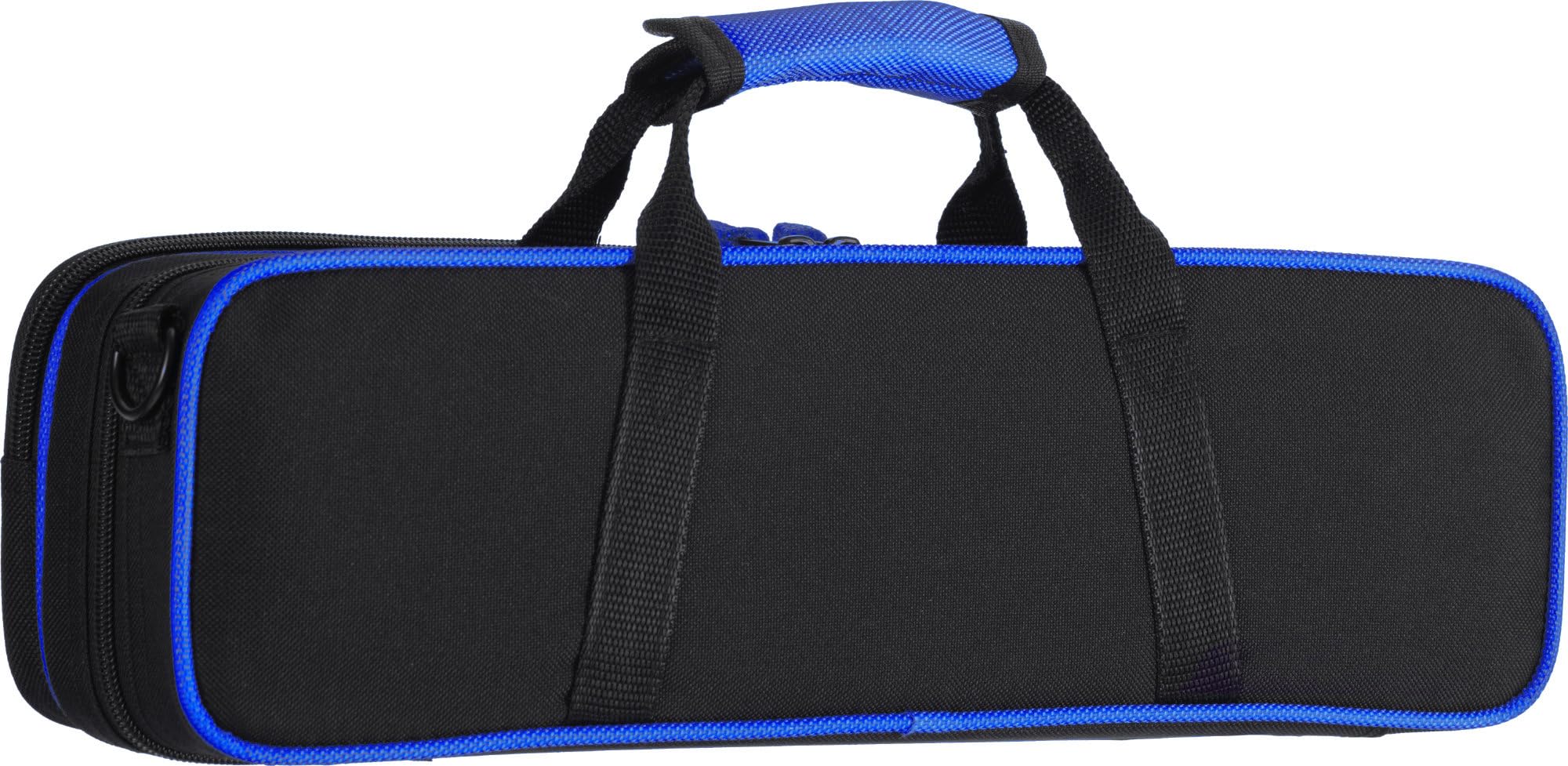 Classic Cantabile estuche ligero azul para flauta transversal, resistente al agua y desgarros, con acolchado térmico, correa incluida. Compatible con flautas transversales comunes.