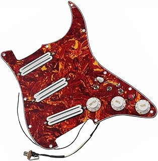 Pickguard White Pickups Dual Hot Rails Humbucker Pickups Versatility Pre-Wired Pickguard For Guitars guitar pickguard pickup