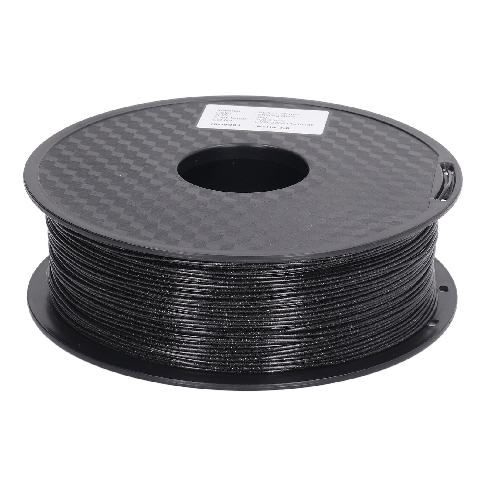 Filament do drukarki 3D PLA materiały eksploatacyjne do druku 3D miękki błyszczący czarny starannie nawinięty 1,75 mm do modelowania DIY Crafting