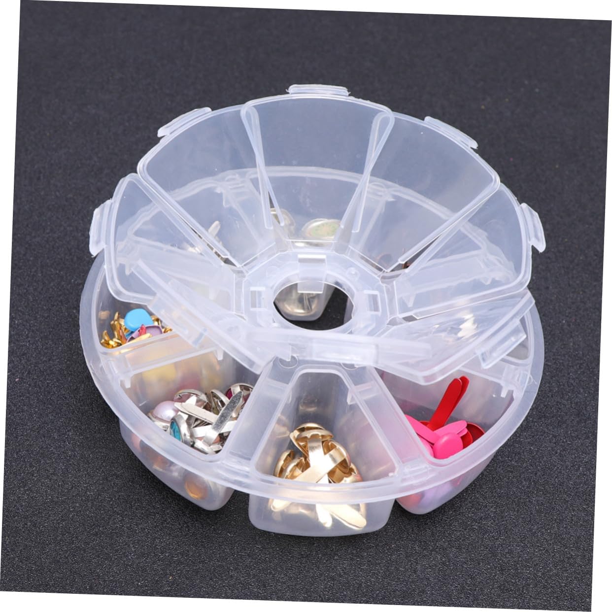 Gogogmee 110pcs Colorful Metal Brads Fasteners for DIY Crafts Scrapbooking Cardmaking Decoration with Storage Box and Easy to Use Embellishment Kit