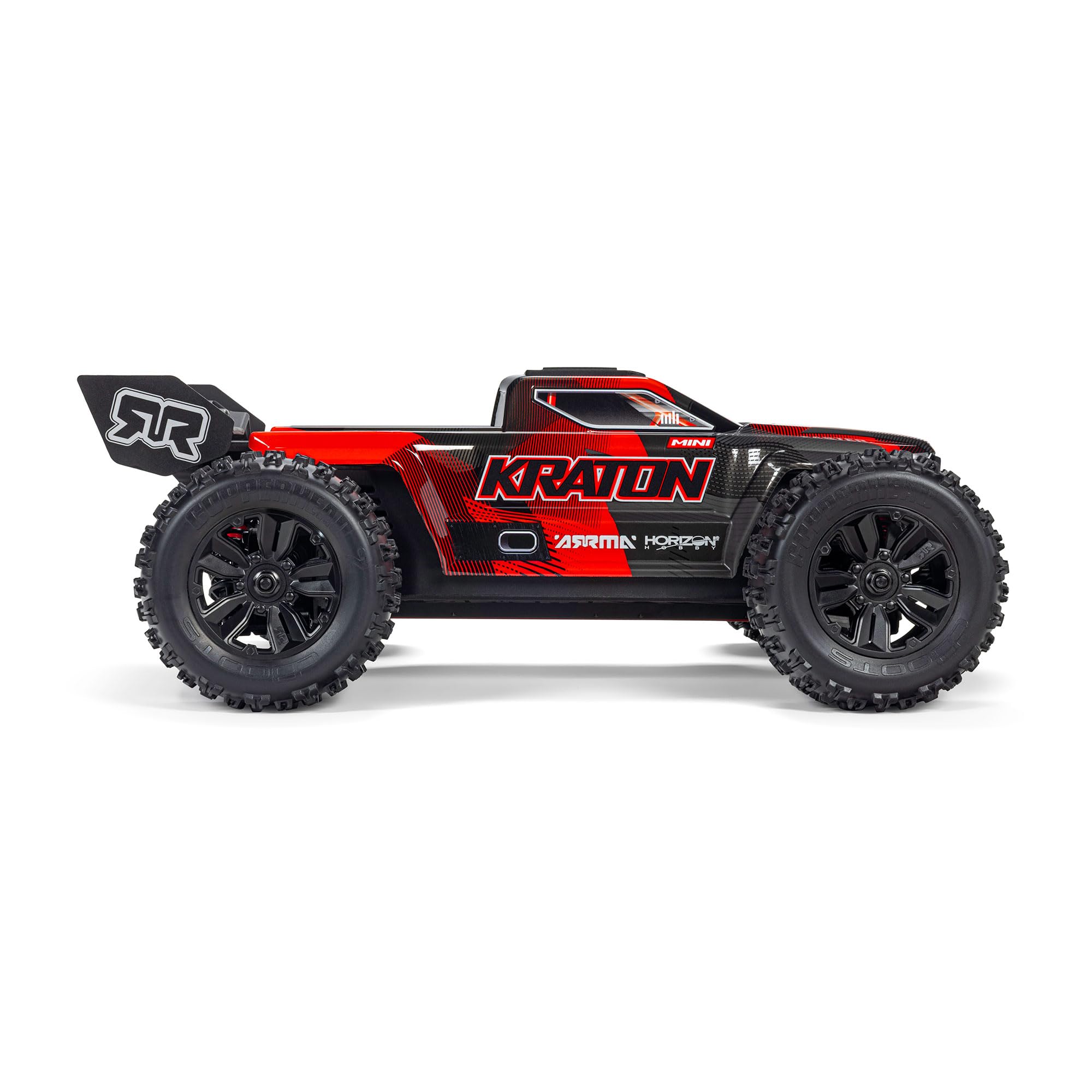 ARRMA Camion de Vitesse sans balais Kraton 3S DSC 4 x 4 RTR 1/16, Noir/Rouge, ARA2508T1 | Voiture télécommandée, batterie et chargeur non inclus ARA2508T1