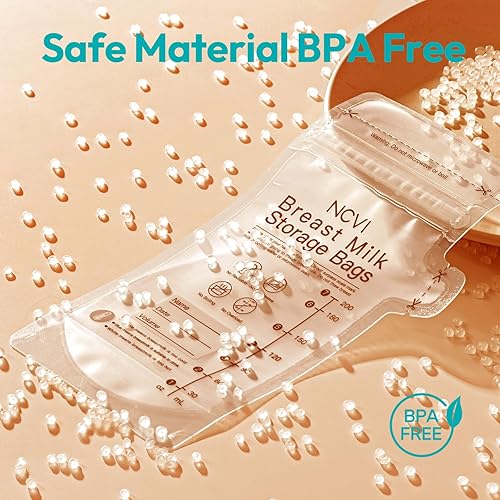 Miniatura 7 de NCVI Bolsas de almacenamiento de leche materna, 90 bolsas de almacenamiento de leche para lactancia materna, bolsas de almacenamiento de leche