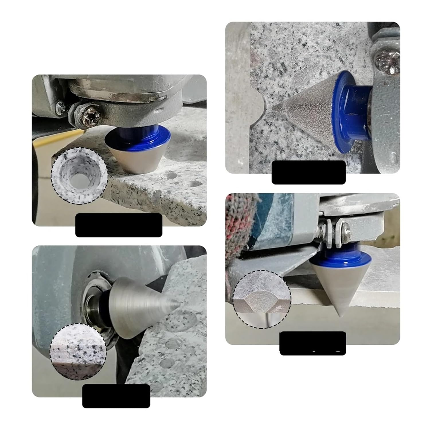 1/2Pc Chamfer 25/35/50mm Vacuum Brazed Trimming for Ceramic Tile Marble Granite Hole Saw Opener(50mm,2PCS_M14 Thread)