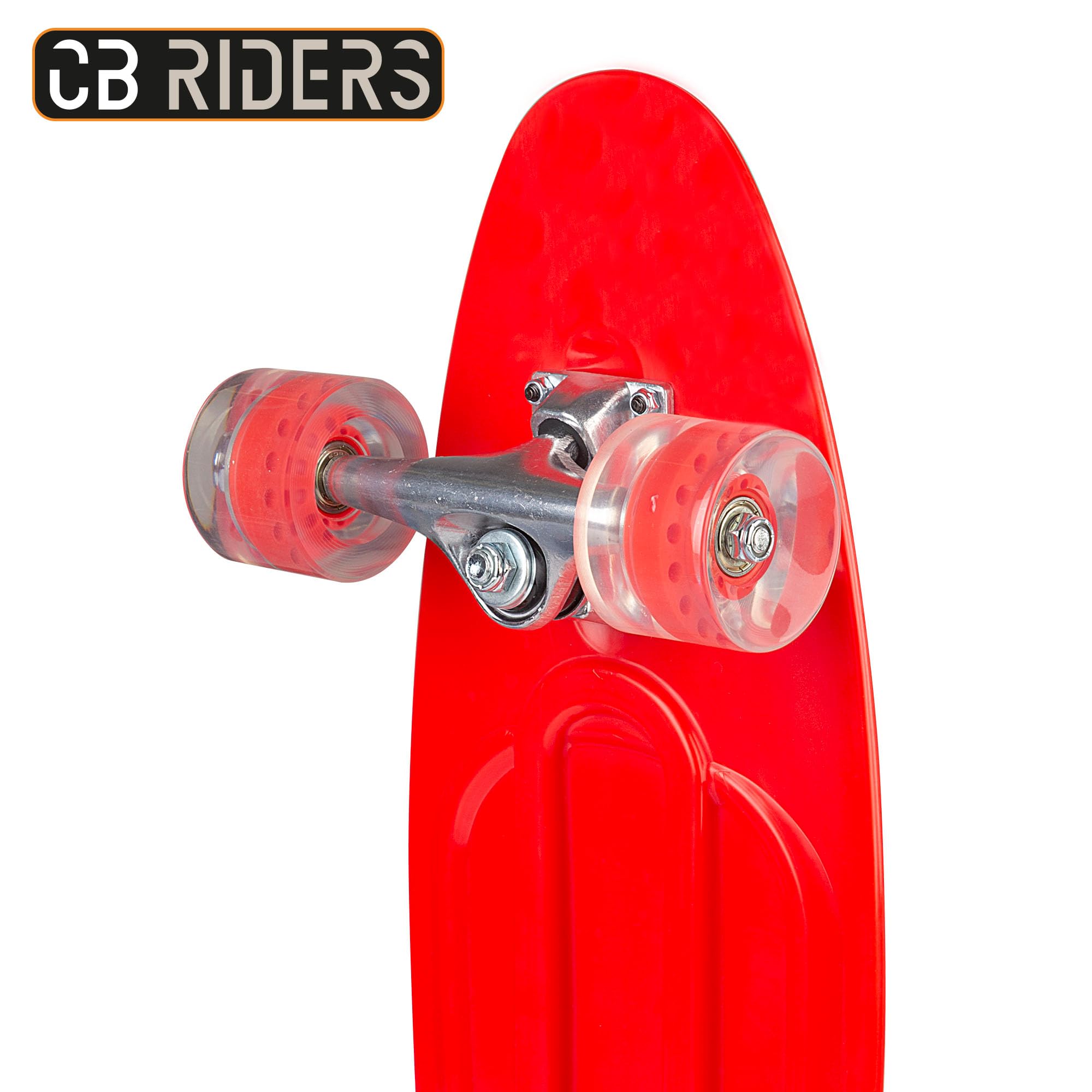 COLORBABY CB Riders, Skateboard, Skateboard, Couleur Rouge, 71 x 20 cm, Axe Aluminium, Skateboard Enfant, Planche avec 4 Roues PU, Poids Maximum 100 kg, Cadeau 6 Ans (47196)