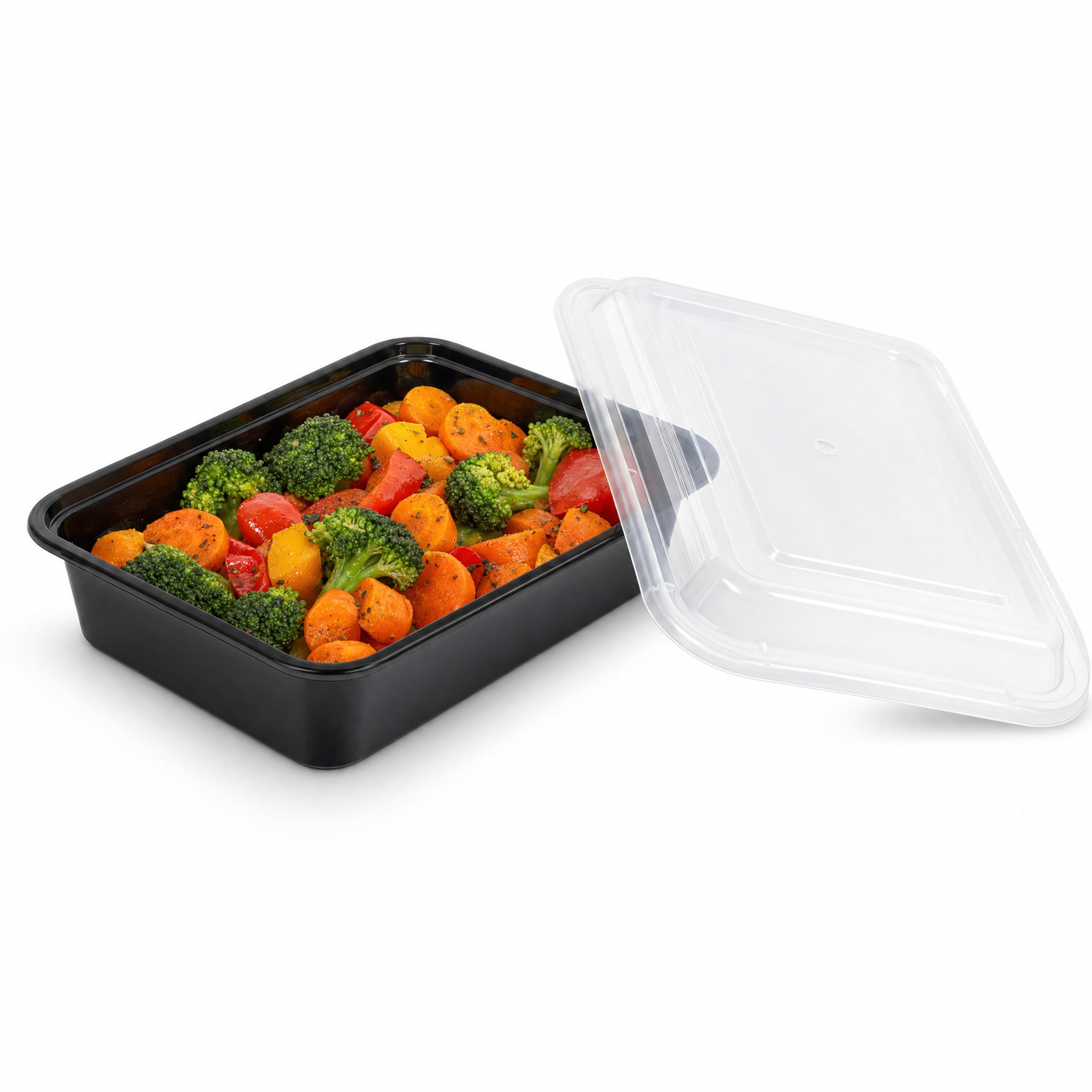Green Direct Food Storage Containers with Lids Microwavable Meal Prep Containers/Portion Control Food Containers Pack of 50 (12 oz)