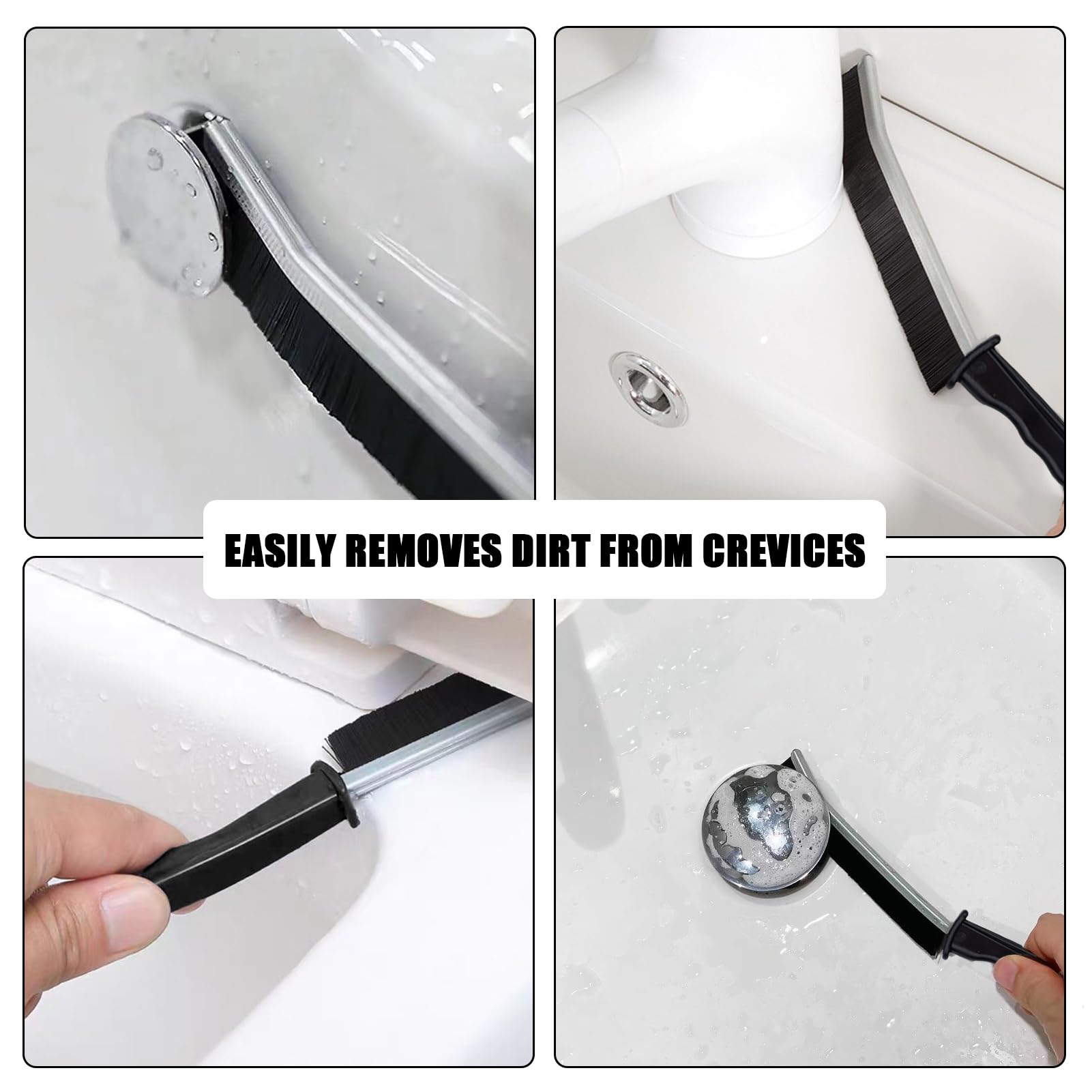 Set 3 Spazzole Per Pulizia Fessure - Setole Dure Per Angoli Stretti Bagno E Cucina - Foto 6