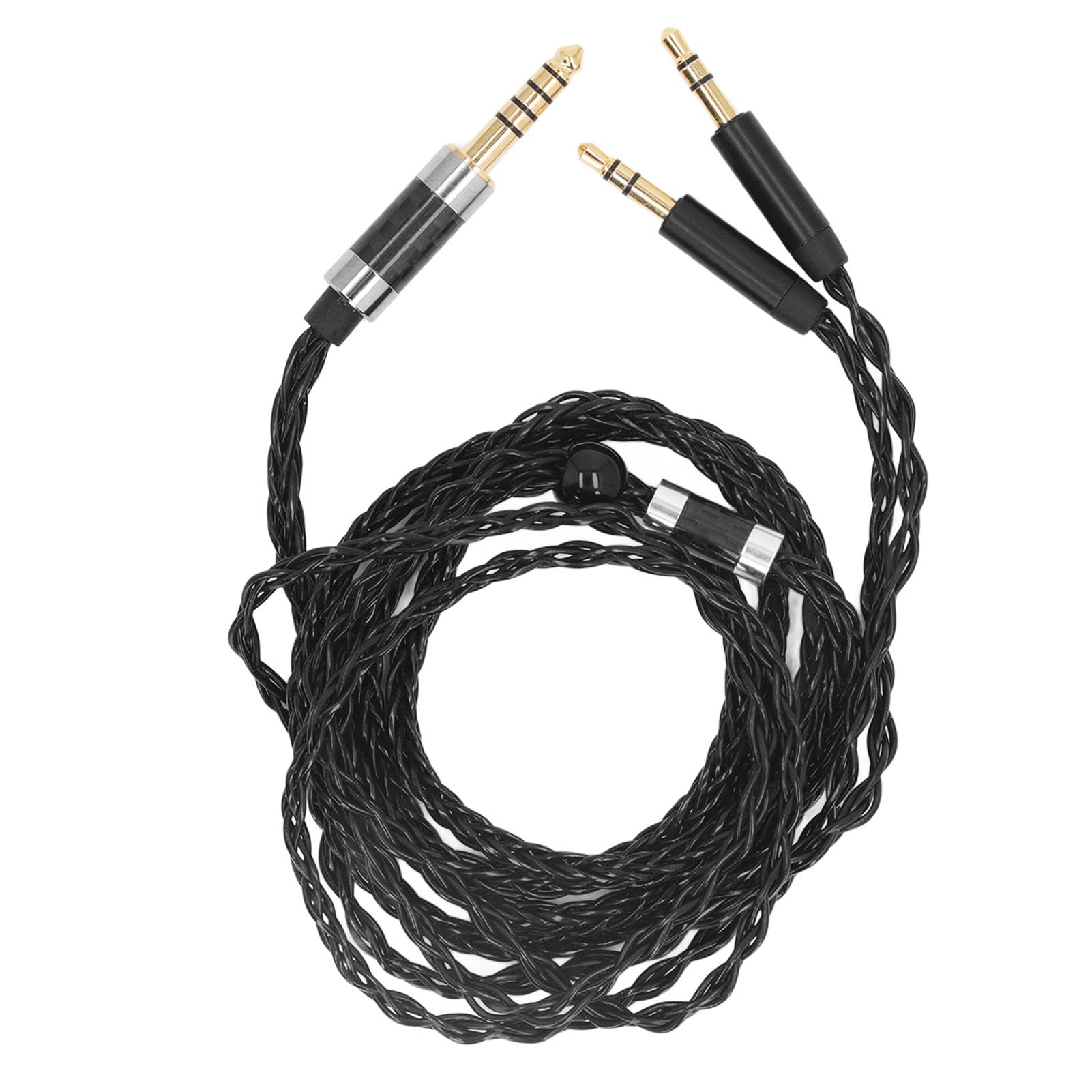 Cable de Auriculares de Repuesto Chapado en Plata de 8 Núcleos para AH D600, Meze 99 Classics, Elear con Cable Balanceado de 4,4 Mm, Cable de Auriculares OFC Profesional de 1,2 M