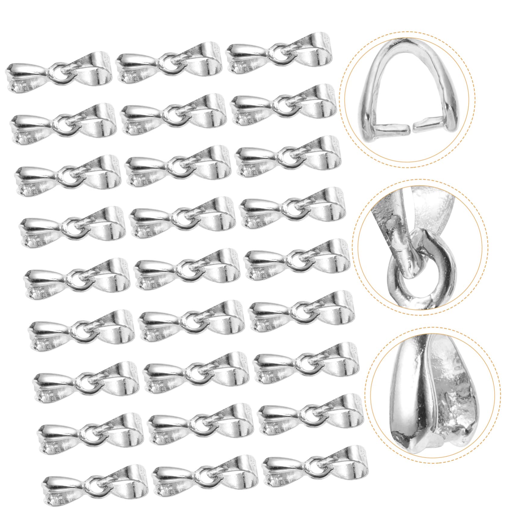 Operitacx 400piezas Conectores De Colgante Para Joyería Broches De Pinch Clip Para Collar y Pulsera Accesorios Diy De Joyería Ligero y Duradero Para Crear Joyas Personalizadas