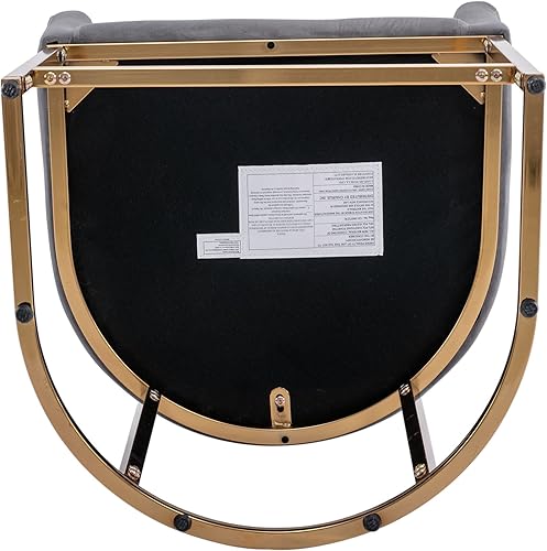 Miniatura 8 de VESCASA Taburete de bar de terciopelo de 24 pulgadas de alto con respaldo de barril y brazos, cojín de asiento tapizado de 4.5 pulgadas de alto,