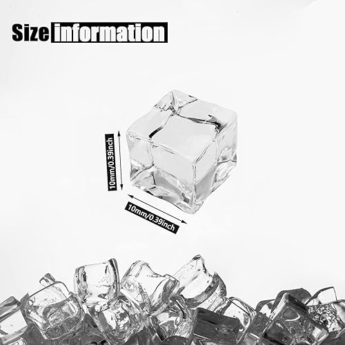 Miniatura 3 de Cubos de hielo cuadrados triturados falsos de diamantes de cristal acrílico artificial para rellenos de jarrón, dispersión de mesa, recuerdo de