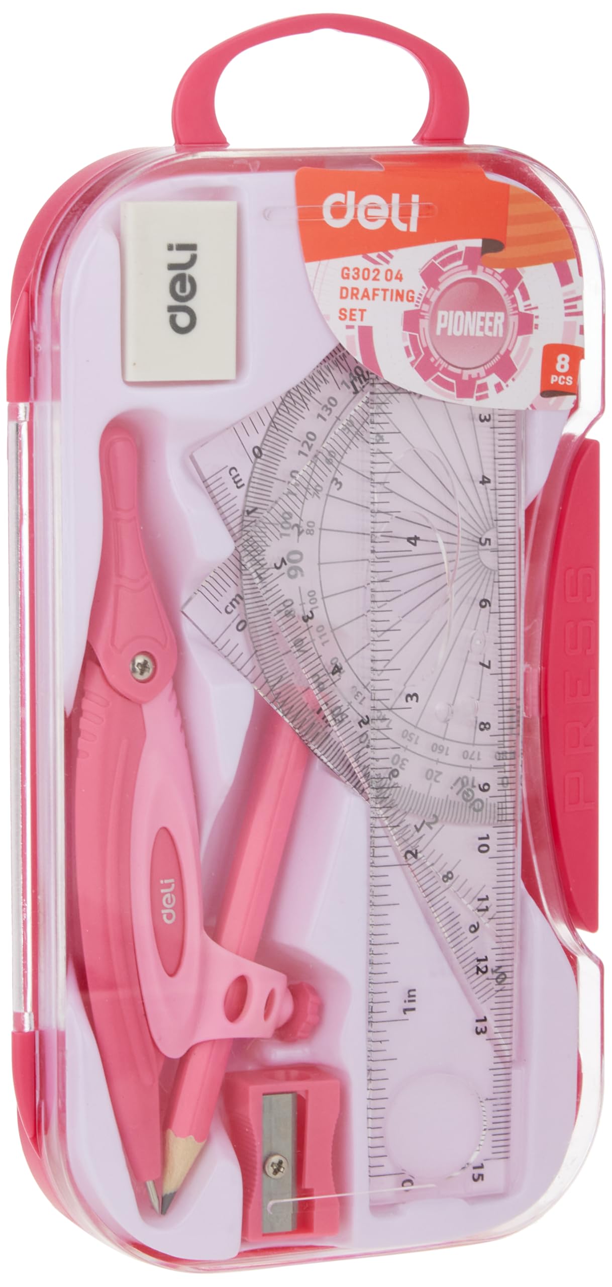 Deli Eg30204 Compass Drafting 8-Piece Set