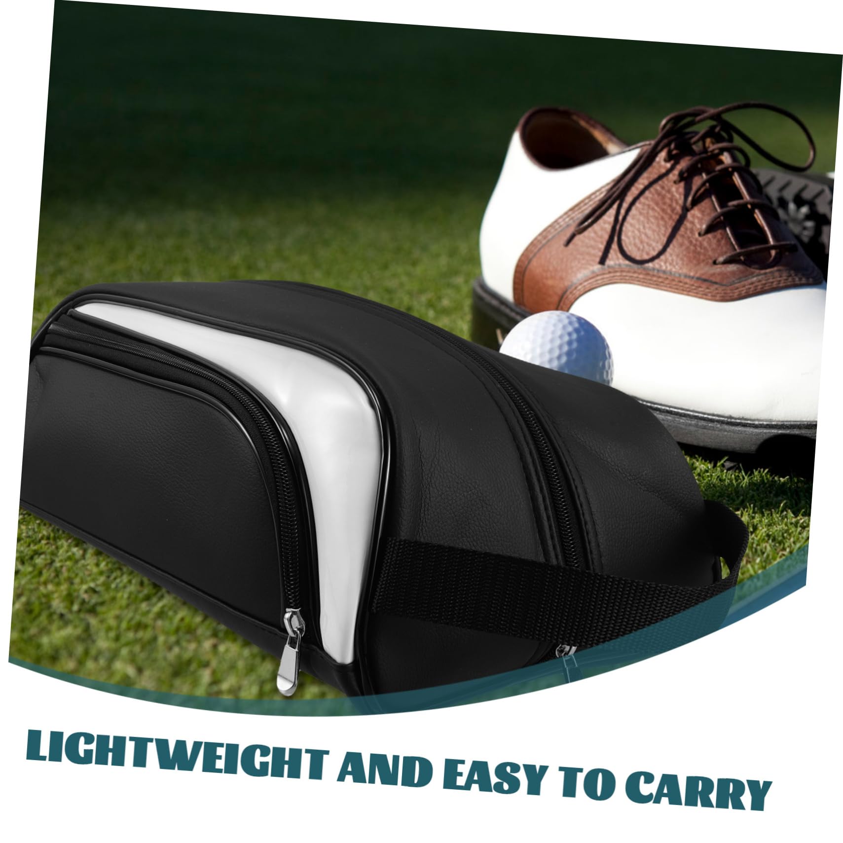 Weiße Golfschuhbeutel aus Pu, Staubdicht für Outdoor Sportschuhe | Zuhause und Reise, Griffiger Trageeinsatz, Vielseitige Aufbewahrung für Golf und Trainingsschuhe