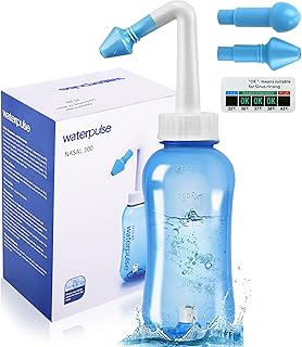 Nasal Shower, Nose Rinse and Nose Cleaner, Nose Shower Children Blue, Includes Temperature Measurement Sticker, Easy to Clean Nose Rinse Can for Adults and Children for a Free Nose Neti Pot