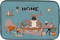 Vista 42 de Caroline's Treasures CK7824DDM - Tapete absorbente para secado de platos con diseño de bulldog inglés, rojo y blanco, para encimera de cocina, 14 x