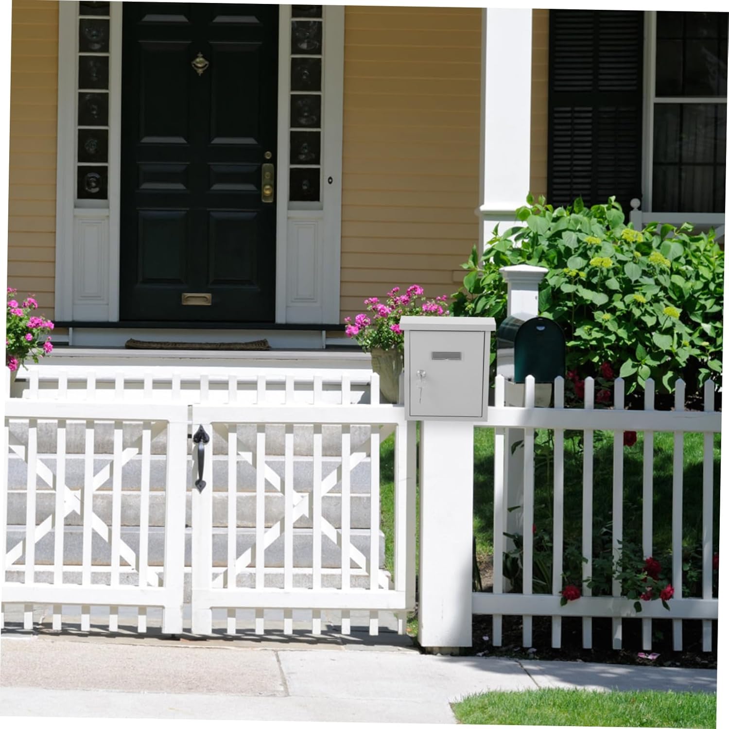 Vintage European Metal Mailbox Wall Mount Waterproof Post Box Large Capacity for Family Office Institution