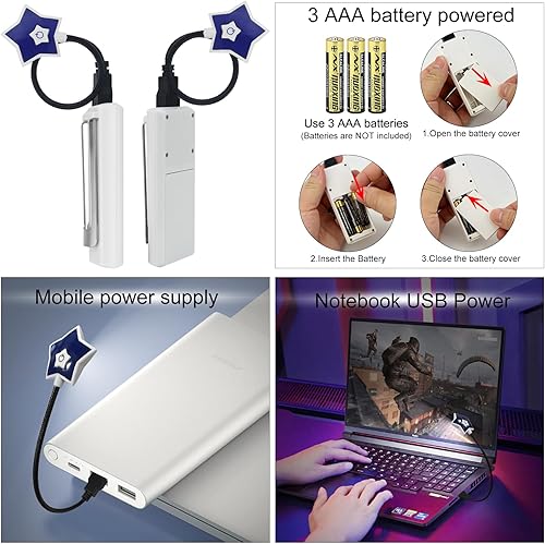 Miniatura 5 de Luz de lectura LED, funciona con pilas, luz de libro para leer en la cama, luz de computadora para cuidado de los ojos, luces LED con clip para
