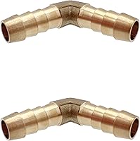 Vista 3 de 2 piezas de latón manguera de 5/16" x 5/16" púas 90 grados codo conector L ángulo recto por CX WONDERLAND