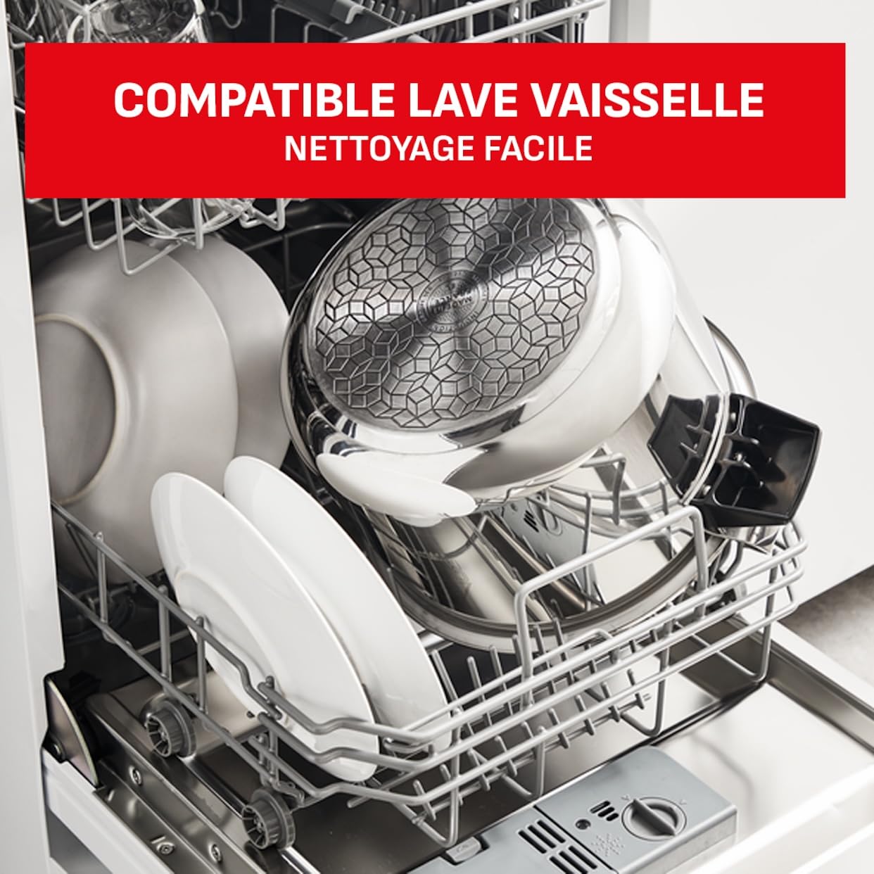 SEB Cocotte-minute 9L, 7 à 10 personnes, Induction, Cuisson plus rapide saine, Fabrication française, Garantie 10ans, Éco-conçue, Système de sécurité, Livre recettes, Authentique Eco-Design P0534900