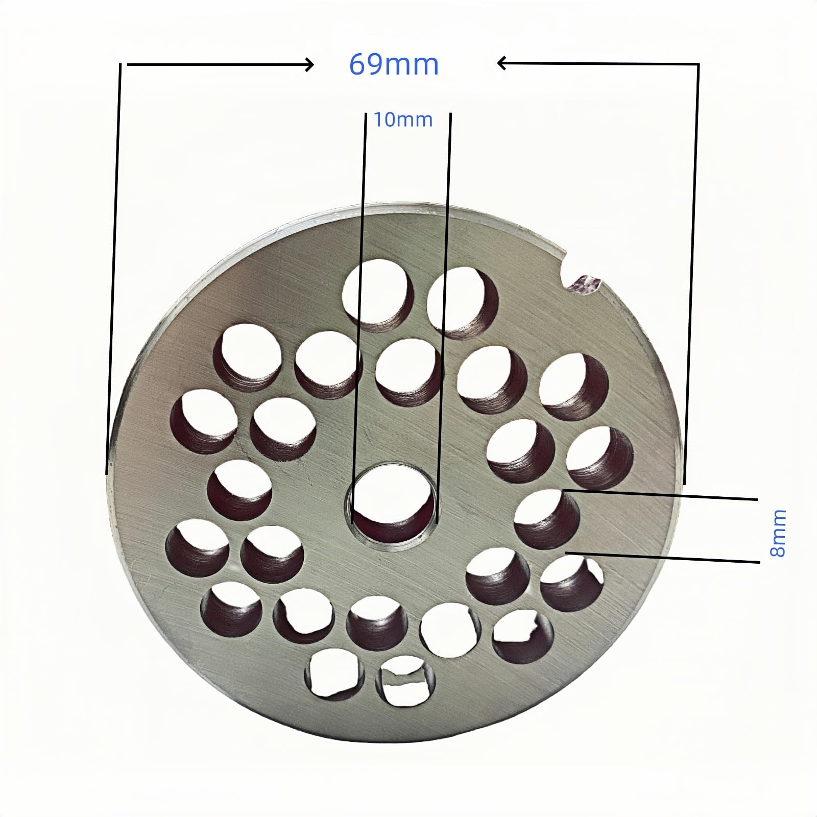 For Hobart, LEM, Cabelas, Weston and FGA Food Chopper, MTN Meat Grinders of #12 Stainless Steel Meat Grinder Plate Discs Blades?Cutting Disks Heavy Duty. (8/25 Hole Plate)