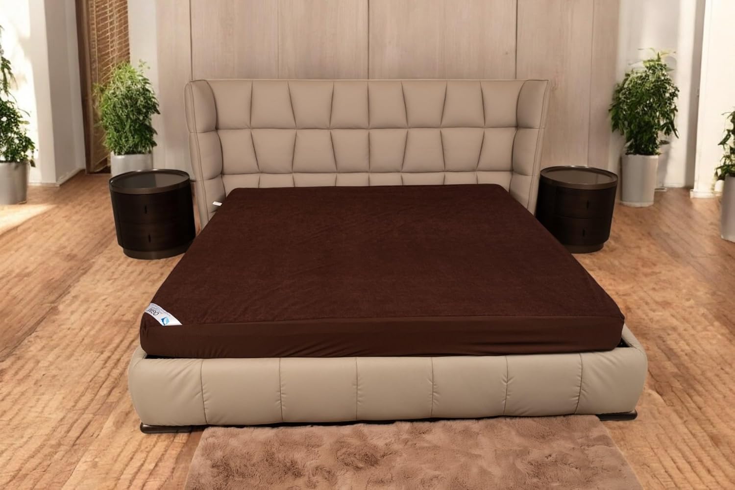 OGIMI Mattress Protector – 100% Waterproof Premium Cotton Feel, Breathable, Hypoallergenic, Ultra Soft Fitted Bed Protector Queen Size – 60″x78″ – Colour – Brown OGIMI Mattress Protector – 100% Waterproof Premium Cotton Feel, Breathable, Hypoallergenic, Ultra Soft Fitted Bed Protector Queen Size – 60″x78″ – Colour – Brown