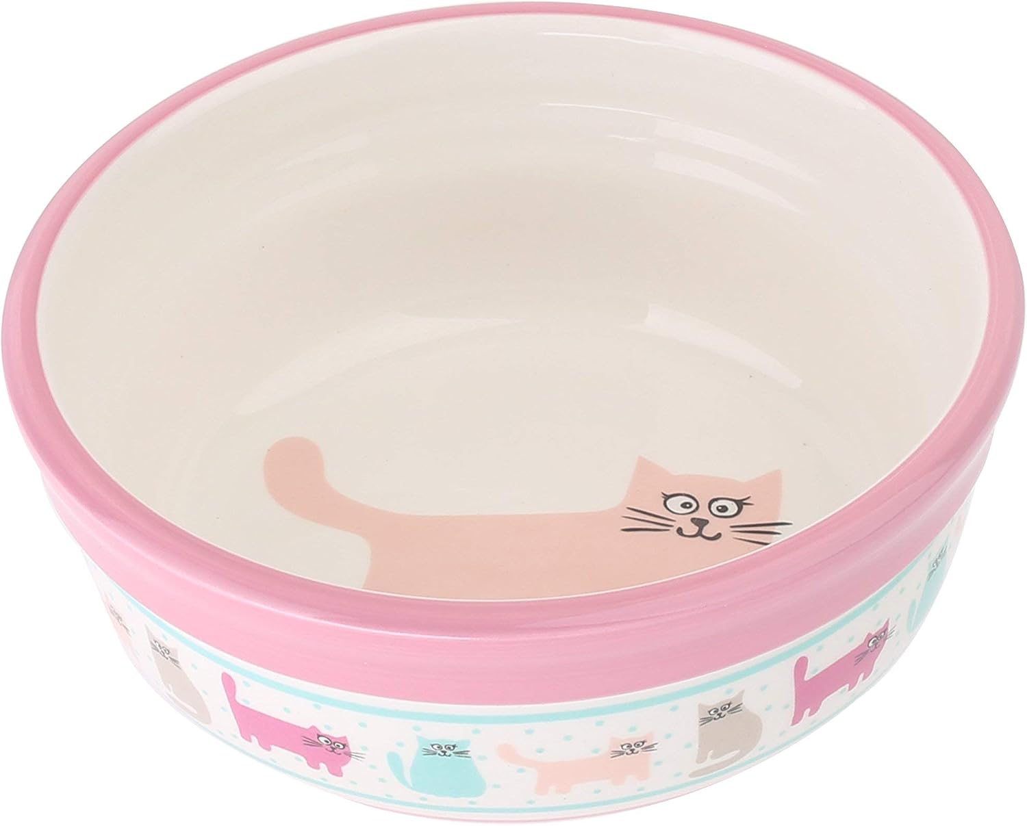 MushroomCat Pet Personalized Cute Feeder Double Ceramic Cat Dog Bowl Dishes Elevated Food and Water Bowls with Metal Raised Antiskid…