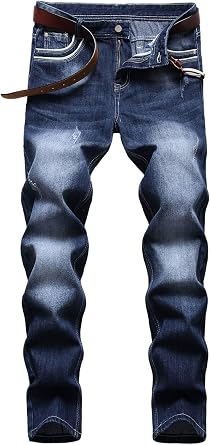 Men Autumn Fashion Skinny Slim Fit Straight Stretch Demin Long Pants Jeans