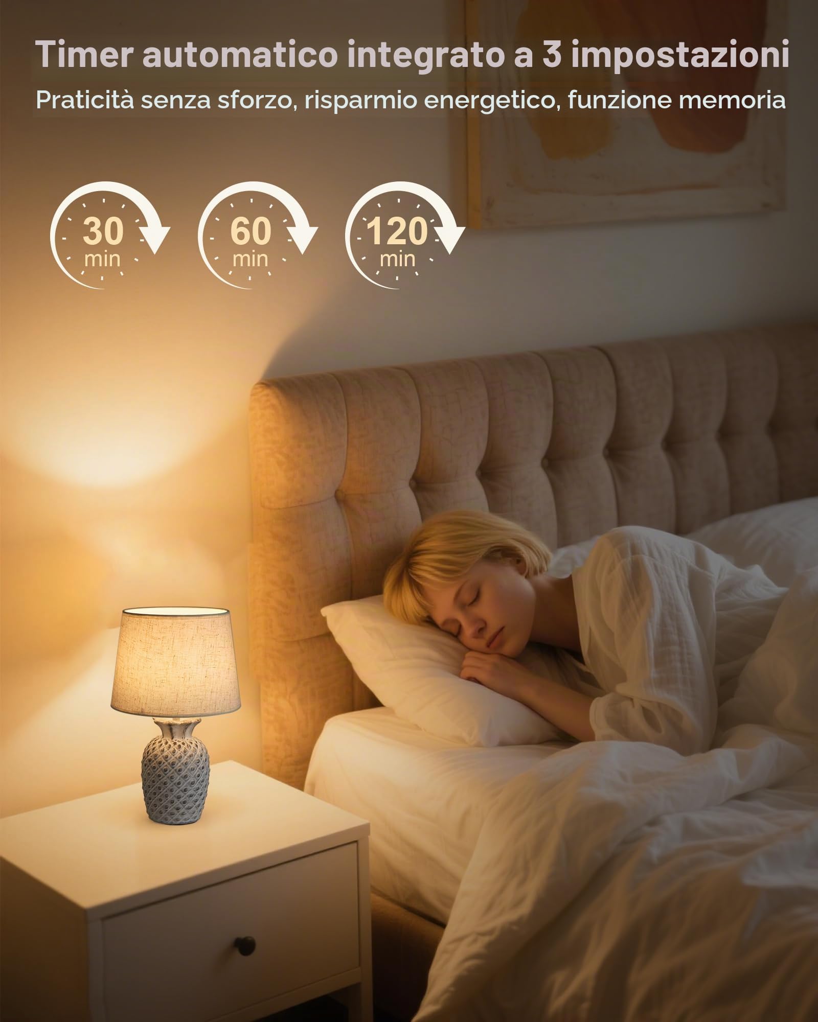 Lampada da tavolo ricaricabile senza fili, dimmer con timer con telecomando, base in ceramica e paralume in tessuto di lino, luce che cambia colore a batteria, piccola lampada da comodino per
