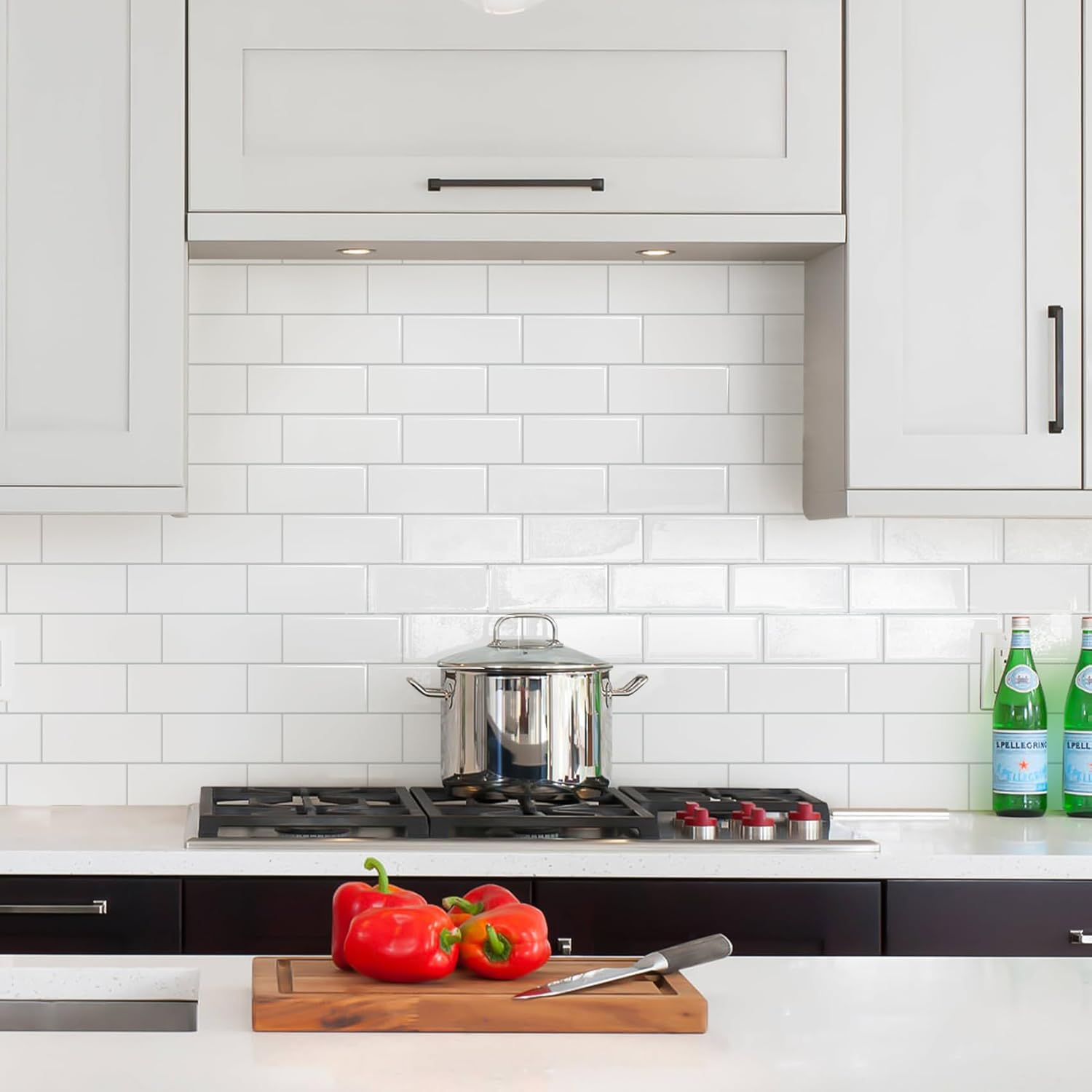 STICKGOO 10 Sheets Subway Tile Peel and Stick Backsplash, Extra Thick 3D Wall Tiles with Commercial-Grade Adhesive for Kitchen, Bathroom, Laundry Room,11.56"x8.38"(White)