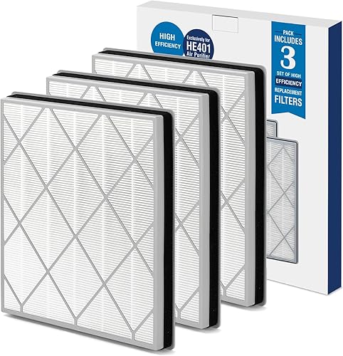 Filtro HE601 compatible con purificador de aire Shark 6 filtros de repuesto HE601 HE602 HE6FKPET, filtros auténticos 3 en 1 H13 True HEPA para