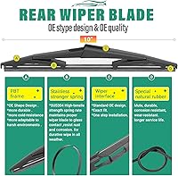 Vista 337 de 26" 20" 16" Windshield Wiper Blades Replacement for Dodge Grand Caravan 2008-2020 / Chrysler Town & Country 2008-2016 Premium All Weather Front Rear