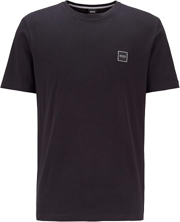 BOSS Mens Tales Relaxed Fit Cotton Jersey Logo Patch T-Shirt