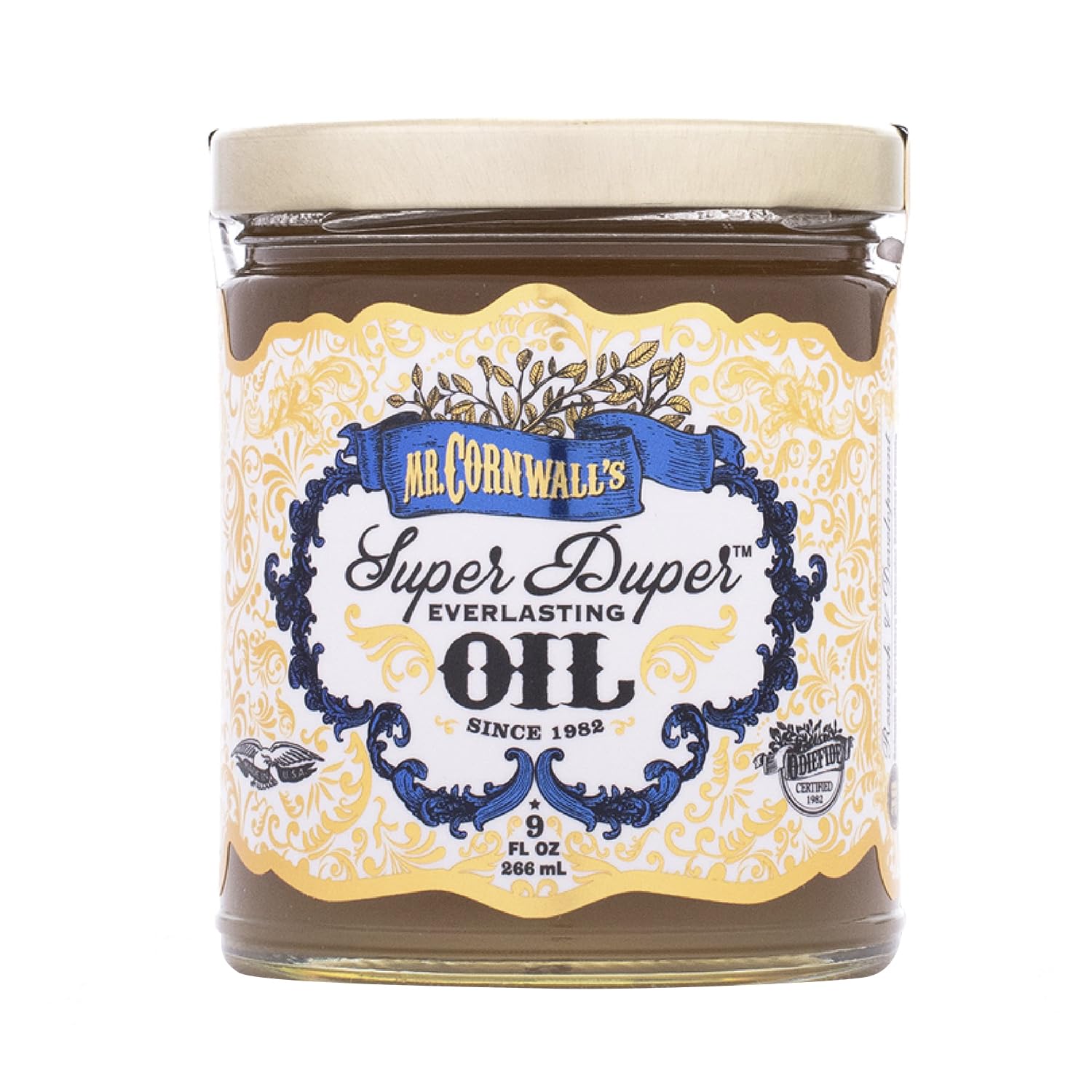 ODIE'S Mr. Cornwall's Super-Duper Everlasting Oil 9 Ounce Glass Jar