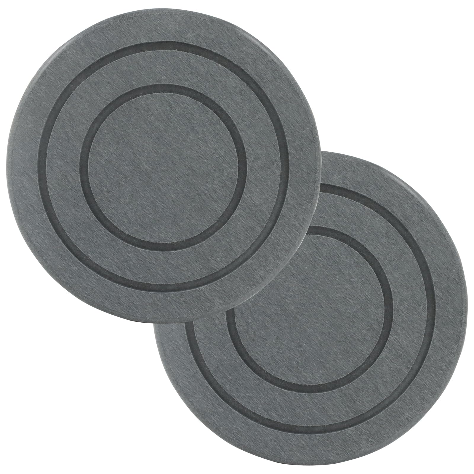 2pcs Diatomaceous Earth Plant Saucers - 5.9 Inch Instant Dry Trays for Indoor Plants to Keep Floors Dry & Clean, Dark Gray