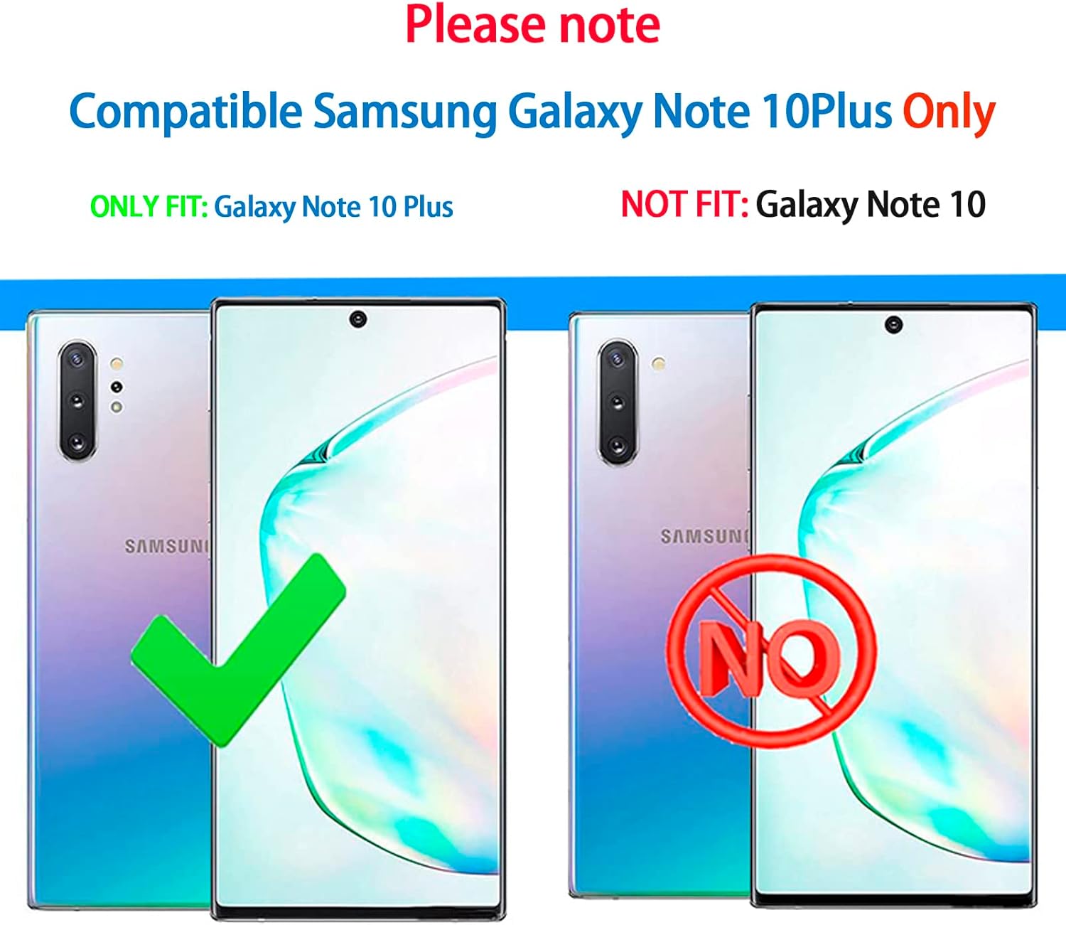 Case for Samsung Galaxy Note 10 Plus 5G, [Military Grade] Shockproof Protective, Heavy Duty Bumper Phone Cover for Note 10 Plus 6.8 Inch(with Belt Clip) (Black) - Image 2