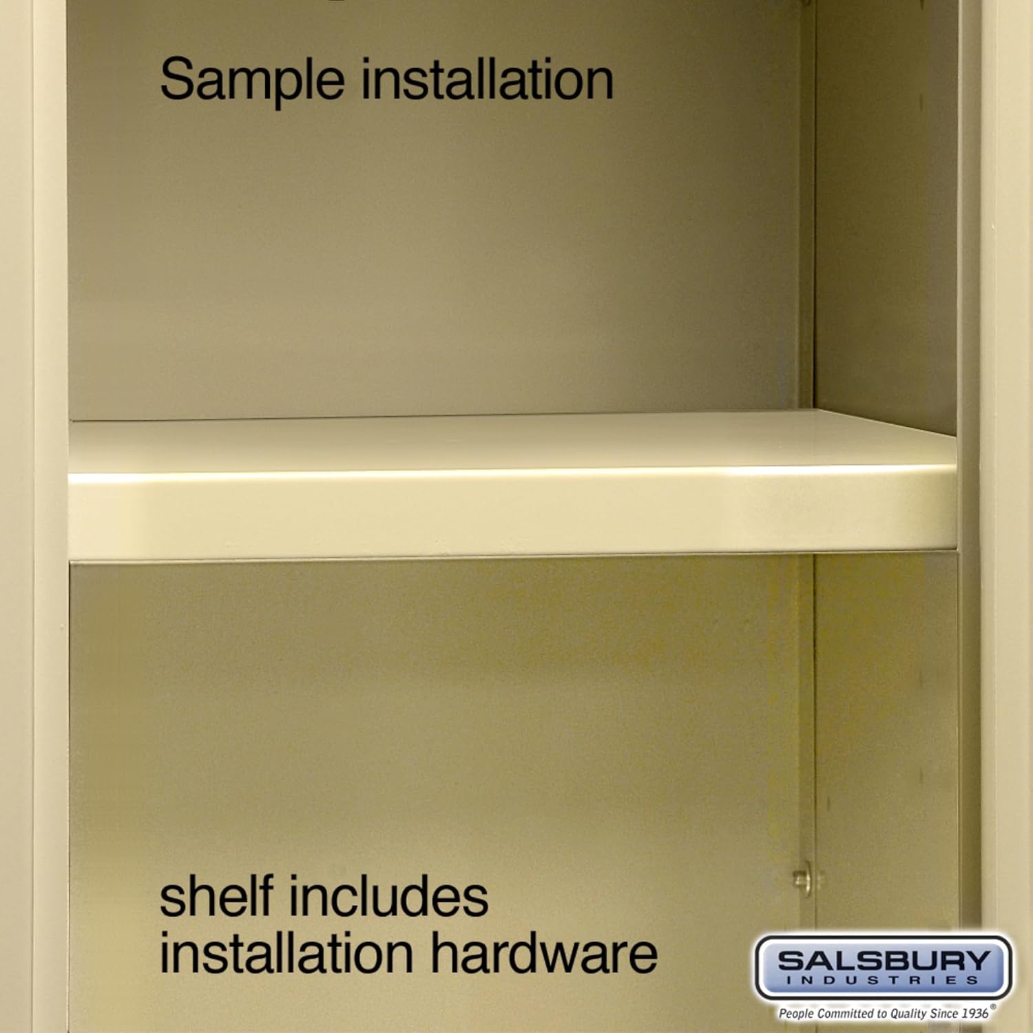Salsbury Industries Compartment Shelf - for 18 Inches Wide - 21 Inch Deep Metal Locker - Tan