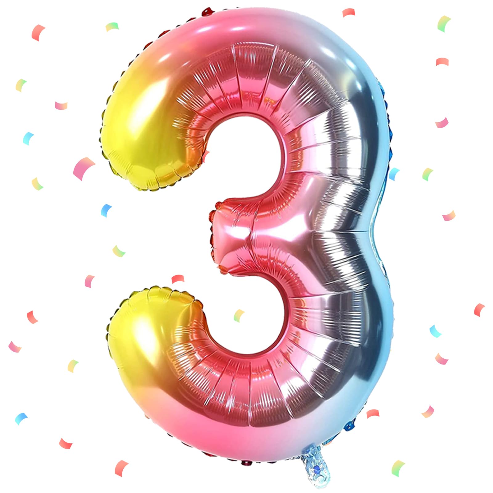 Palloncino con numeri 0 arcobaleno, 40 pollici, palloncini con