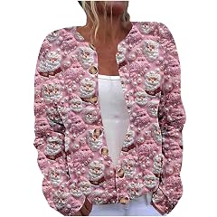 Ugly Christmas Sweater Cardigan for Women Open Front Button Down Knit Sweater Tops Xmas Theme Fashion Outfits